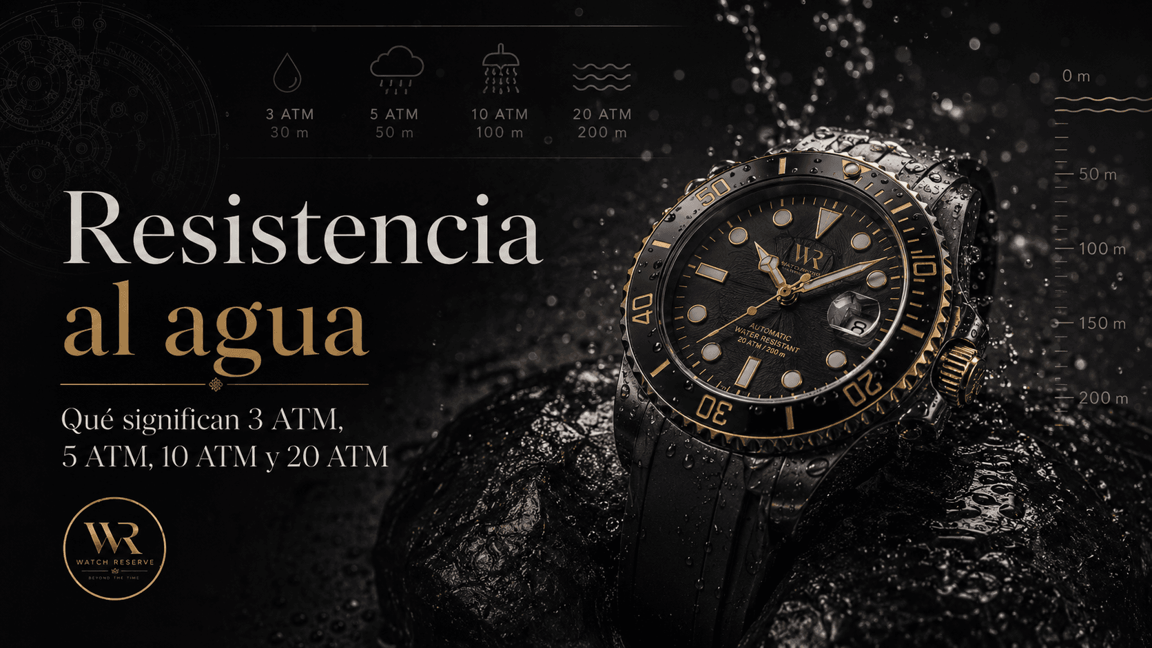 Resistencia al agua en relojes: qué significan 3 ATM, 5 ATM, 10 ATM y 20 ATM